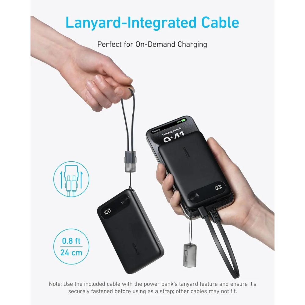 ANKER POWER BANK 10000MAH 22.5W with Cable