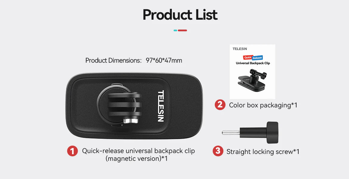 TELESIN CLIP MOUNT S2