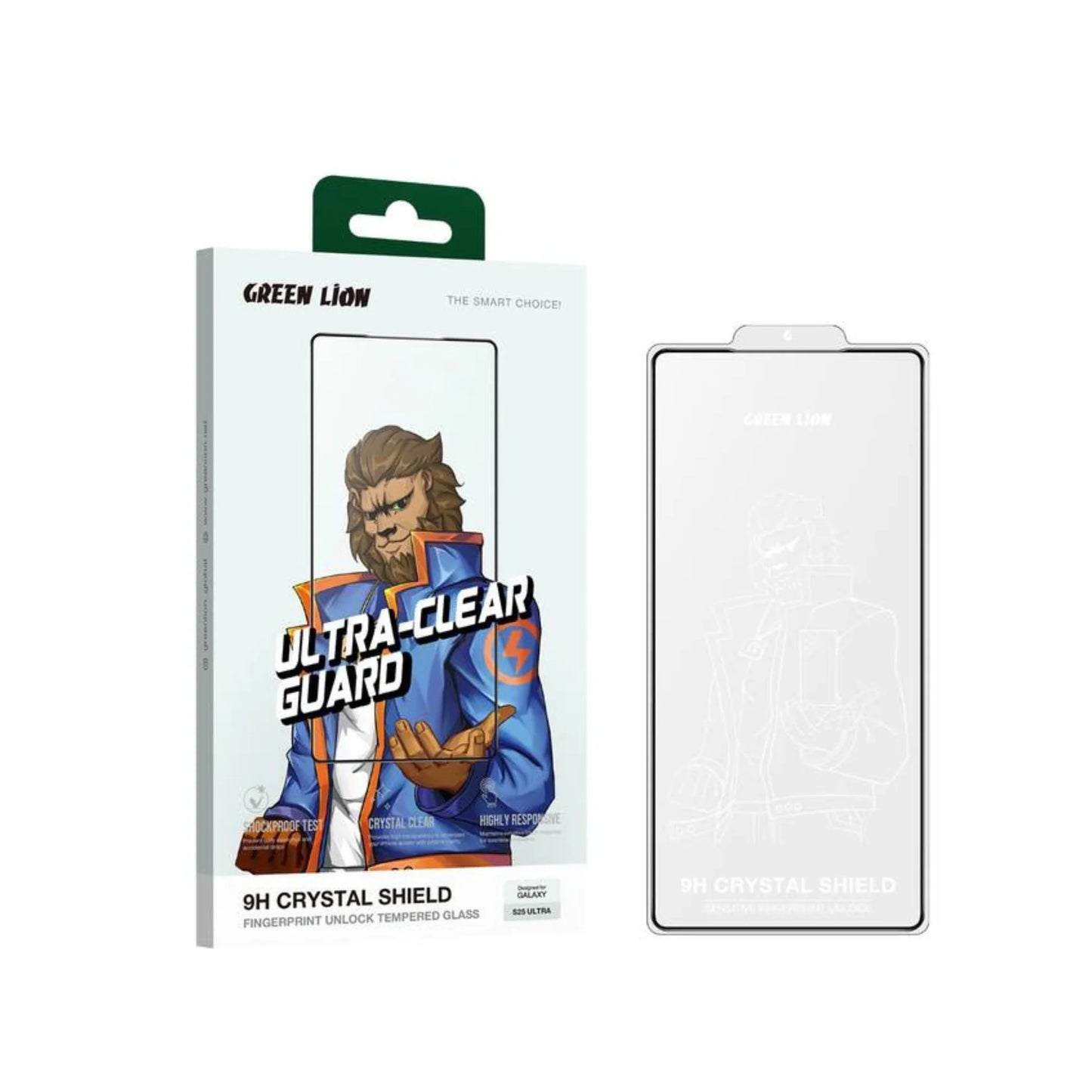 Green Lion 9H Steve HD Glass Protector – Black Edge/Clear