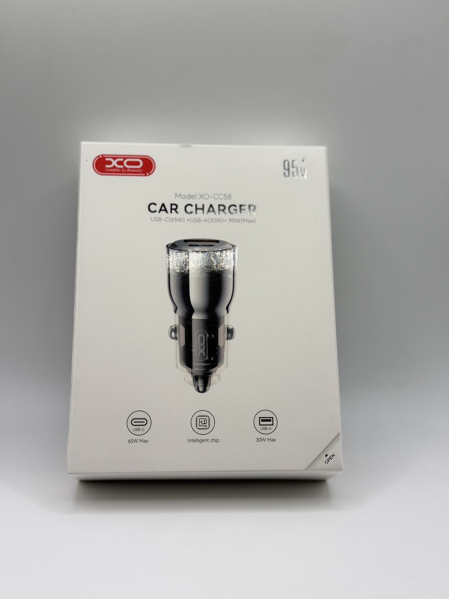 Prise auto XO CC58 95W usb-c= 65W max usb-a = 30W max