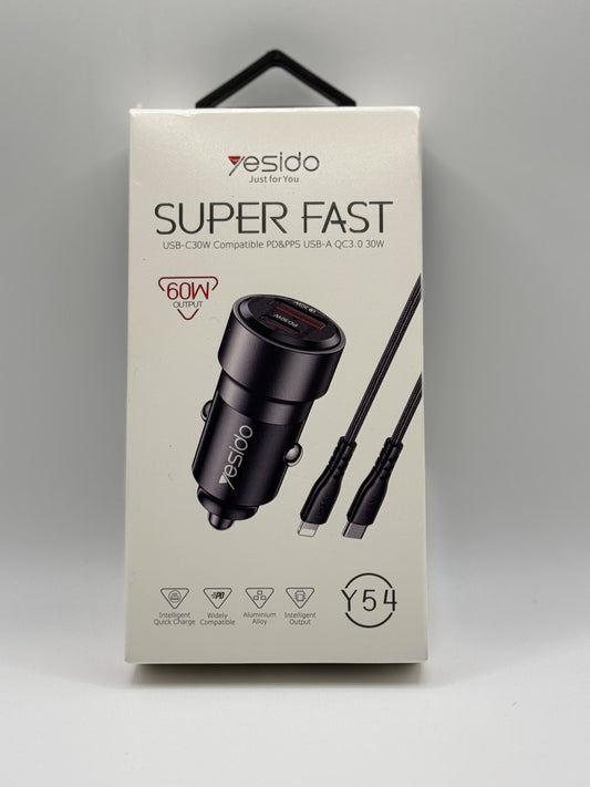 Yesido Y54 chargeur complet iPhone auto