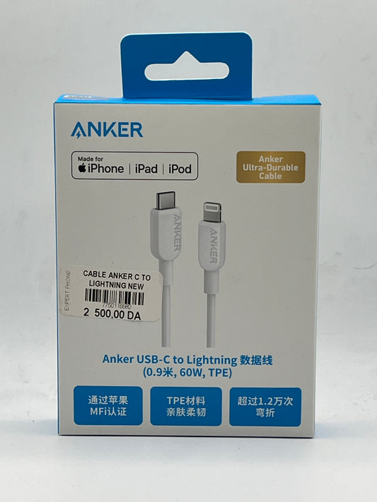 Cable anker type-c lightning 60w