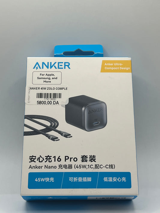 Chargeur anker zolo 45w