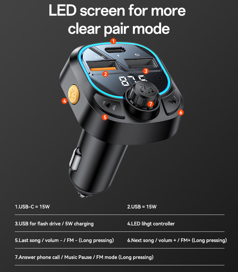 Modilateur bluetooth et charguer yesido Y70