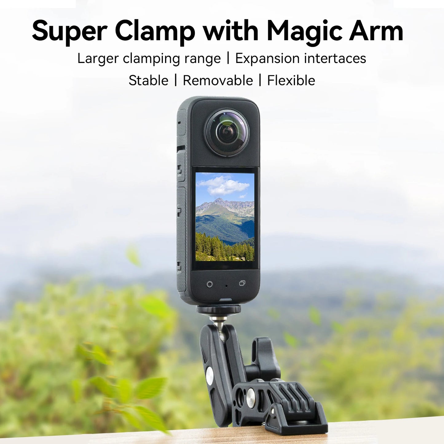 TELESIN Super Clamp Multifunctional 360-Rotation