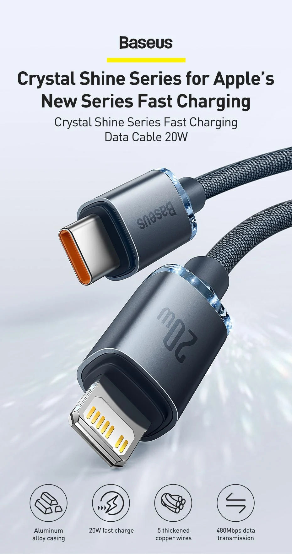 CABLE BASEUS C TO LIGHTNING