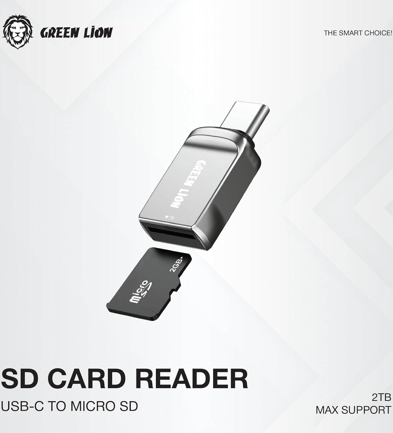 SD CARD READER 2TB GREEN LION
