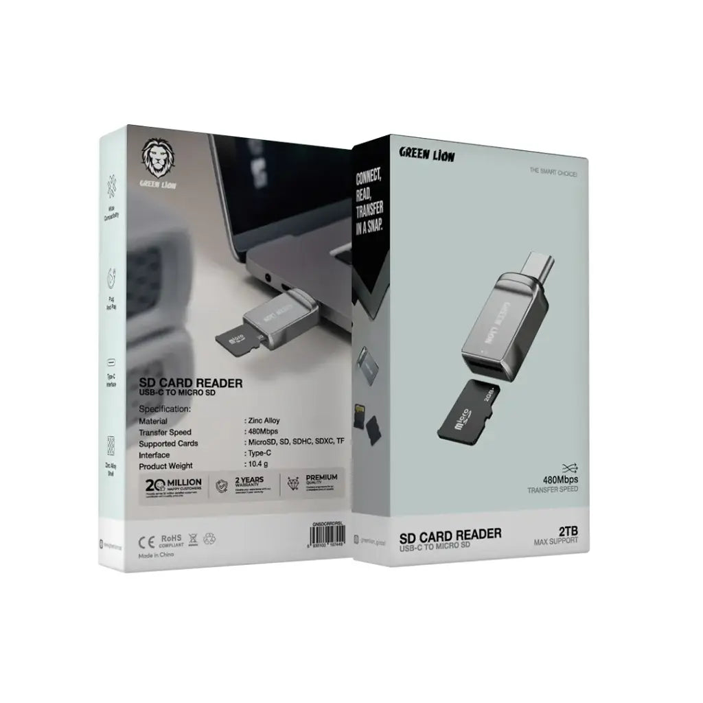 SD CARD READER 2TB GREEN LION