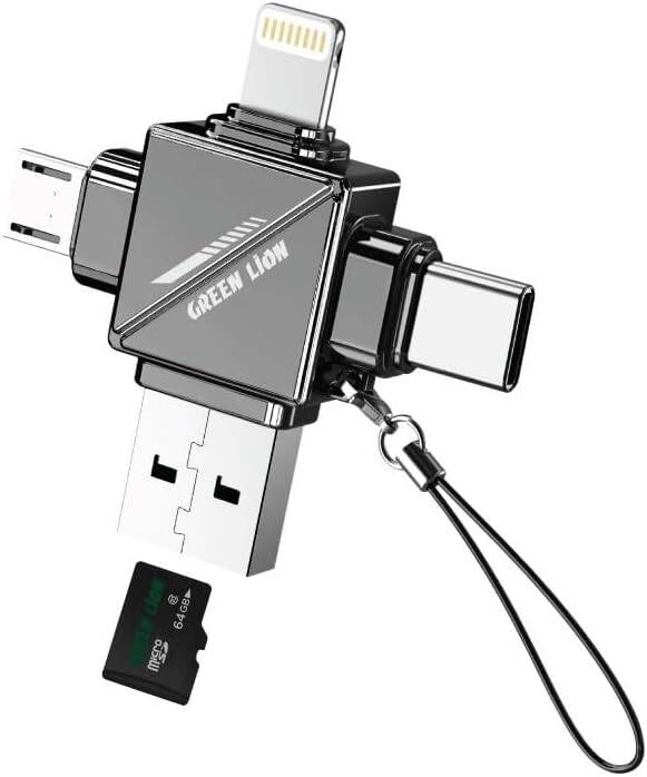 CARD READER 4IN1 GREEN LION